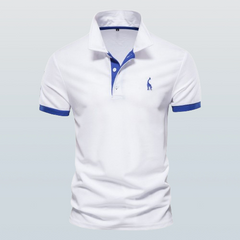 Marguerite - Polo Shirt with Contrast Trim — White