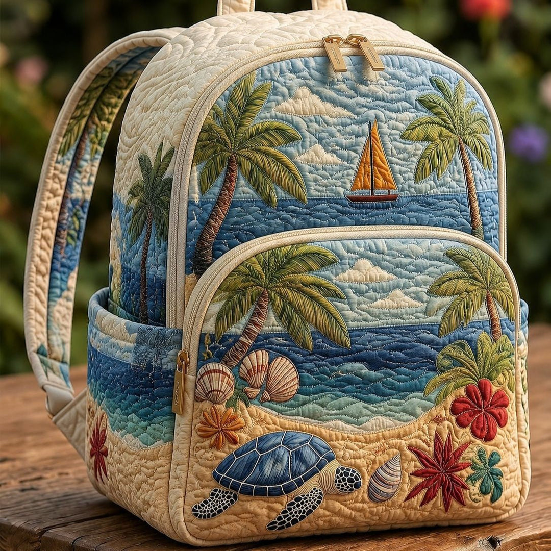 Arden - Palm Beach Quilted Backpack