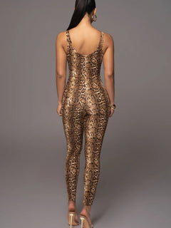 Wilhelmina - Leopard Print Jumpsuit