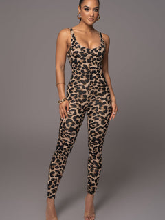 Wilhelmina - Leopard Print Jumpsuit — Sienna Leopard Print