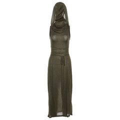 Jacqueline - Hooded Maxi with Side Splits