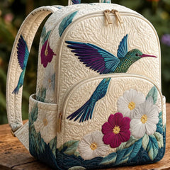 Inez - Hummingbird Quilted Backpack