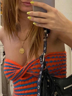 Clarissa - Striped Bandeau Top