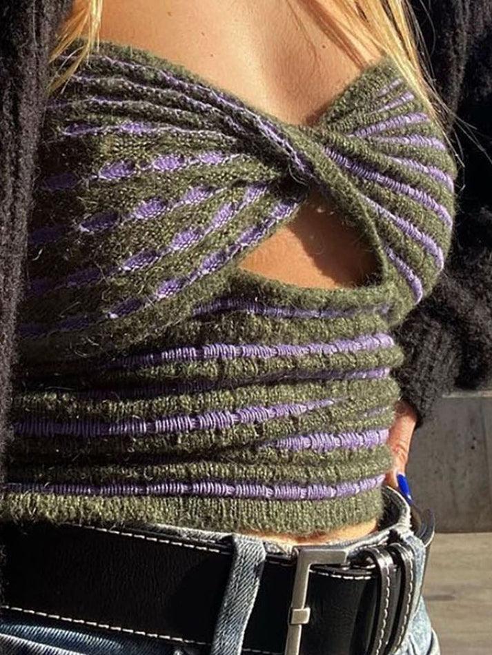 Clarissa - Striped Bandeau Top
