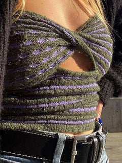 Clarissa - Striped Bandeau Top