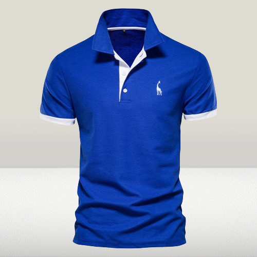 Marguerite - Polo Shirt with Contrast Trim — Blue