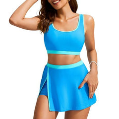 Roberta - Sporty Bikini with Skort — Blue