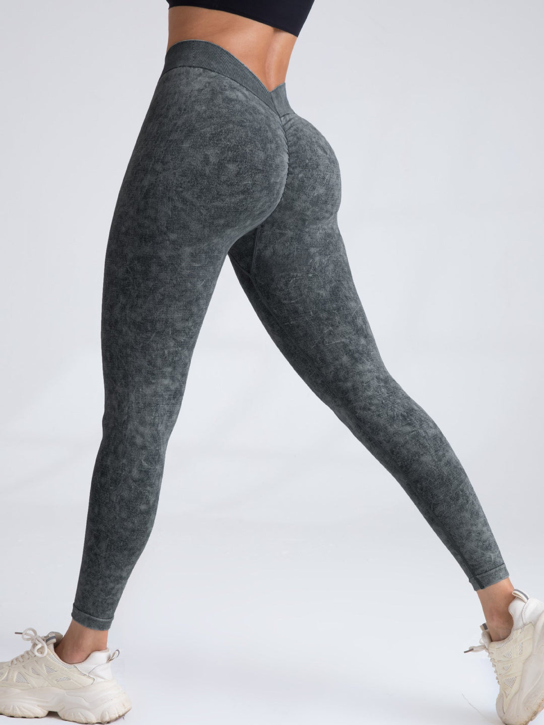 Bernadette - Washed Scrunch Leggings — Dim Gray