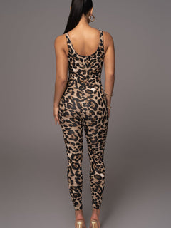 Wilhelmina - Leopard Print Jumpsuit