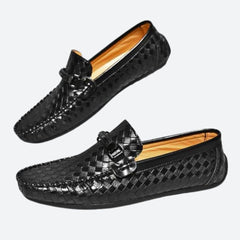 Otto - Woven Driving Loafers — Black