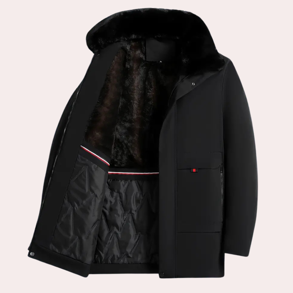 Dennis - Fur Lined Hooded Coat
