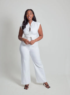 Isabella - Collared Wide Leg Jumpsuit