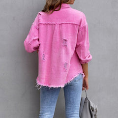 Billie - Frayed Denim Jacket