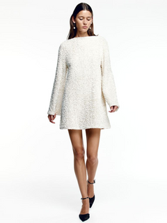 Marcella - Tweed Mini with Bow Back — White