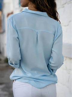 Seraphina - Satin Blouse with Buttons