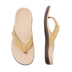 Veronica - Denim Toe Post Sandals — Yellow