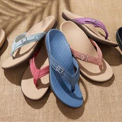 Veronica - Denim Toe Post Sandals