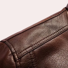 Wilfred - Leather Jacket with Stand Collar