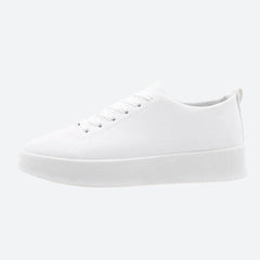 Geoffrey - Minimal Leather Trainers — White