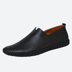 Sullivan - Leather Slip on Moccasins — Black
