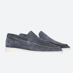 Peter - Suede Slip on Loafers — Dark grey