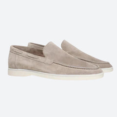 Peter - Suede Slip on Loafers — Beige