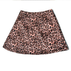 Bernadette - Leopard Satin Mini Skirt