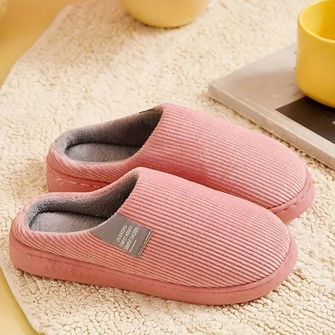 Arlette - Corduroy House Slippers — Pink