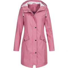 Xanthe - Hooded Rain Mac — Pink