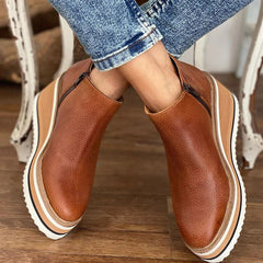 Marion - Platform Ankle Boots — Dark brown