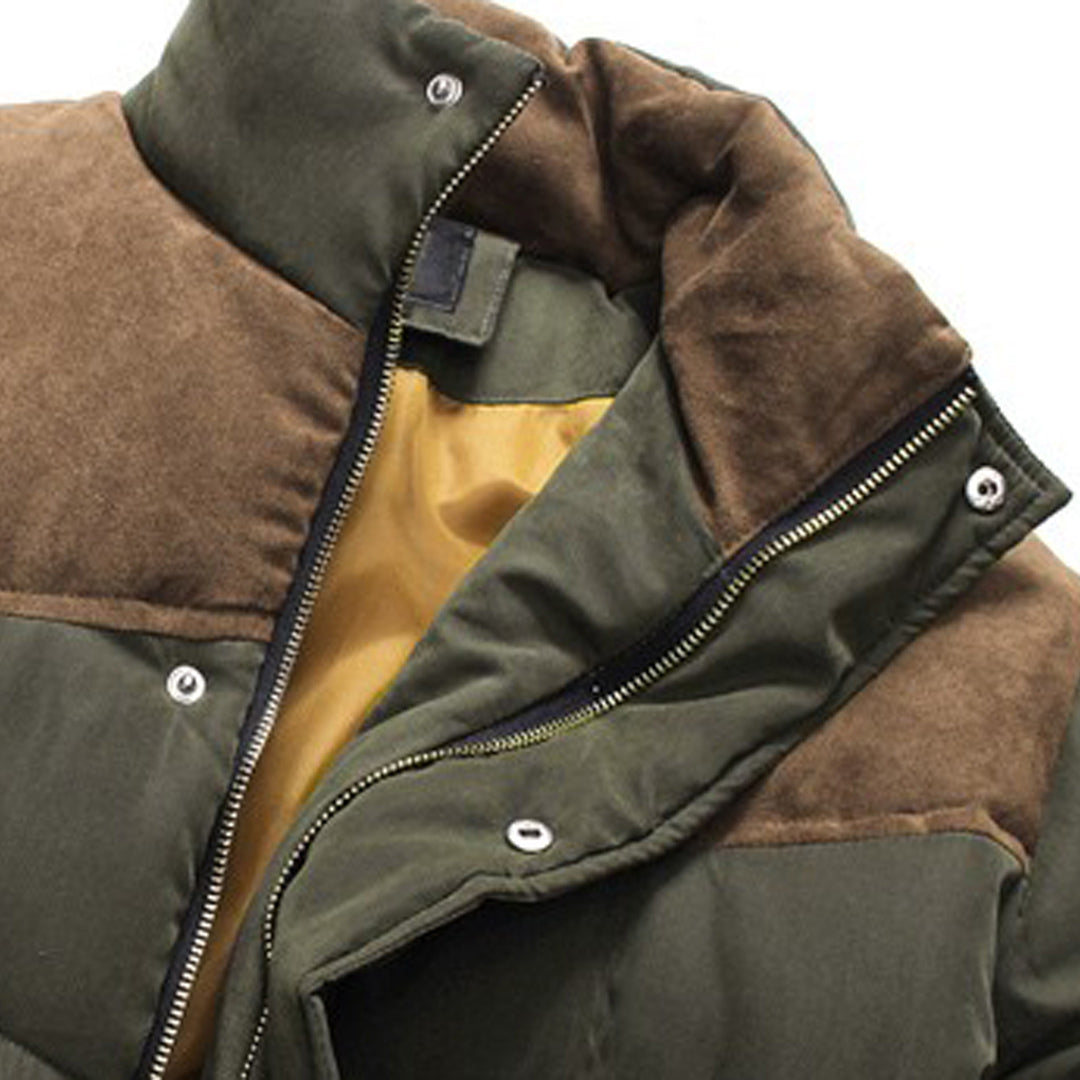 Elliot - Padded Jacket with Suede Yoke