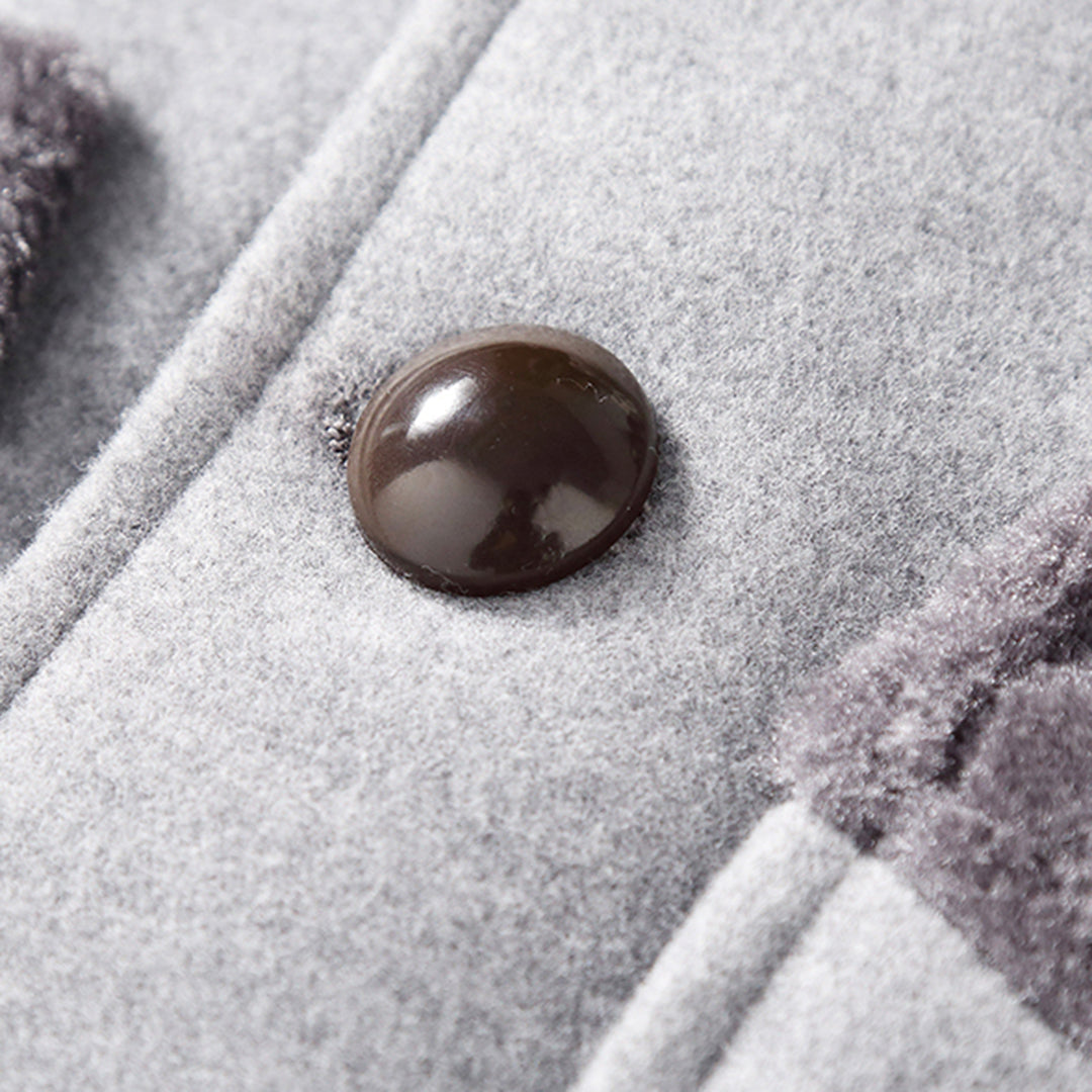 Douglas - Long Coat with Velvet Trim