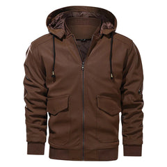 Darryl - Hooded Leather Jacket