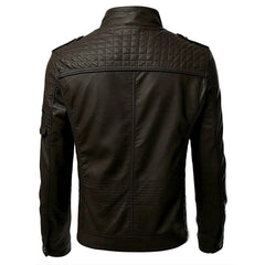 Timothy - Quilted Leather Biker Jacket