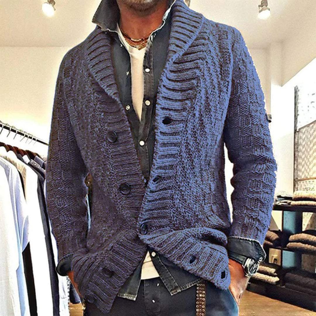 Charlie - Chunky Shawl Cardigan — Marine