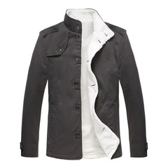 Murray - Sherpa Lined Button Coat — Dark grey