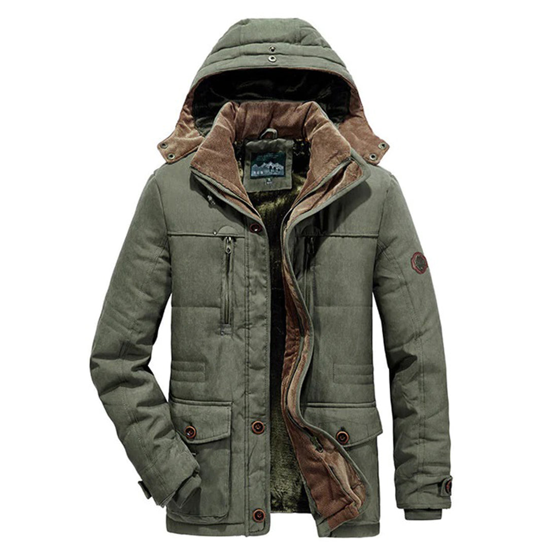 Fergus - Cargo Parka with Hood — Army green