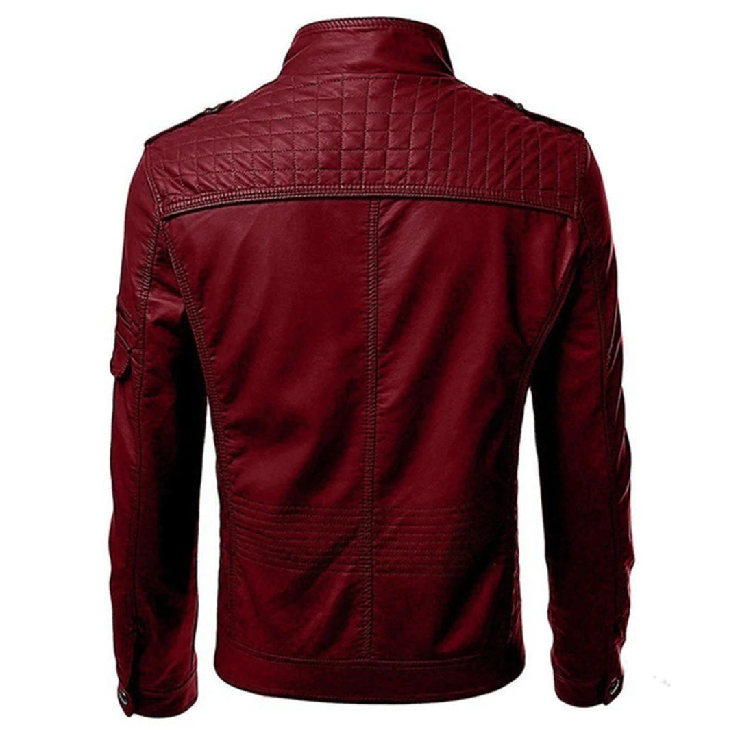 Timothy - Quilted Leather Biker Jacket