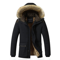 Rupert - Parka with Fur Trim Hood — Black