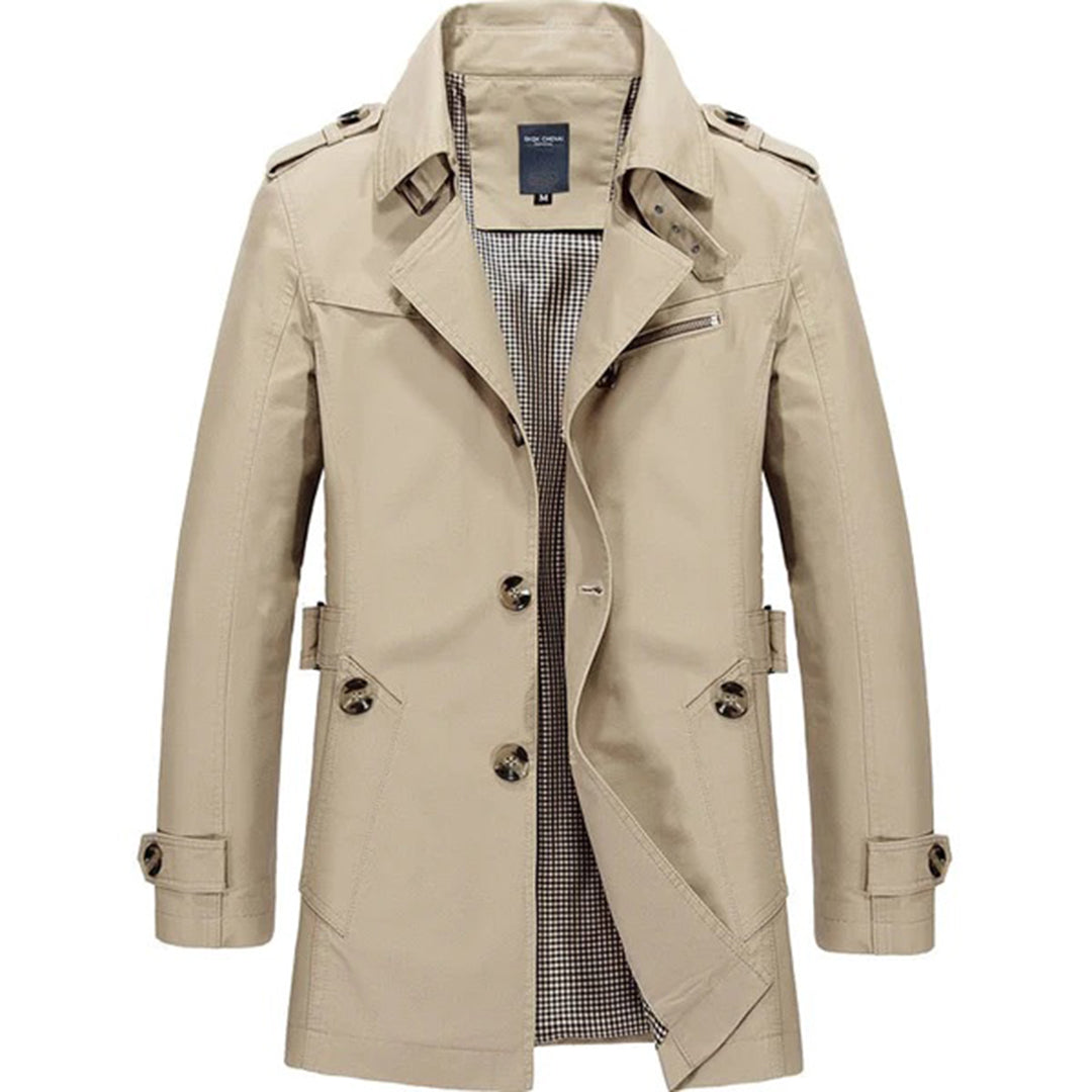 Mason - Belted Trench Coat — Light Khaki