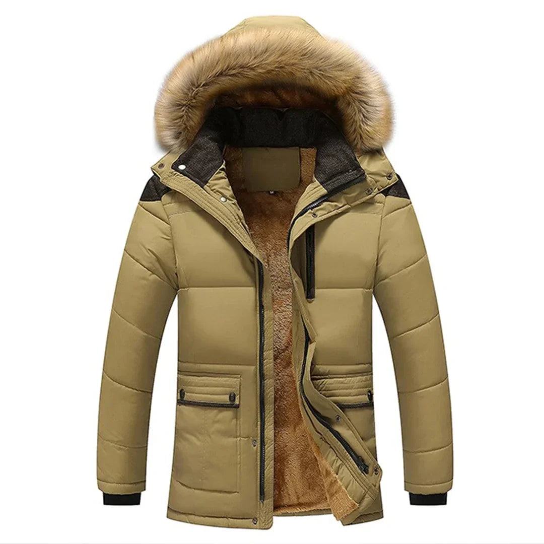 Rupert - Parka with Fur Trim Hood — Khaki