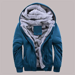 Austin - Sherpa Lined Hooded Jacket — Blue