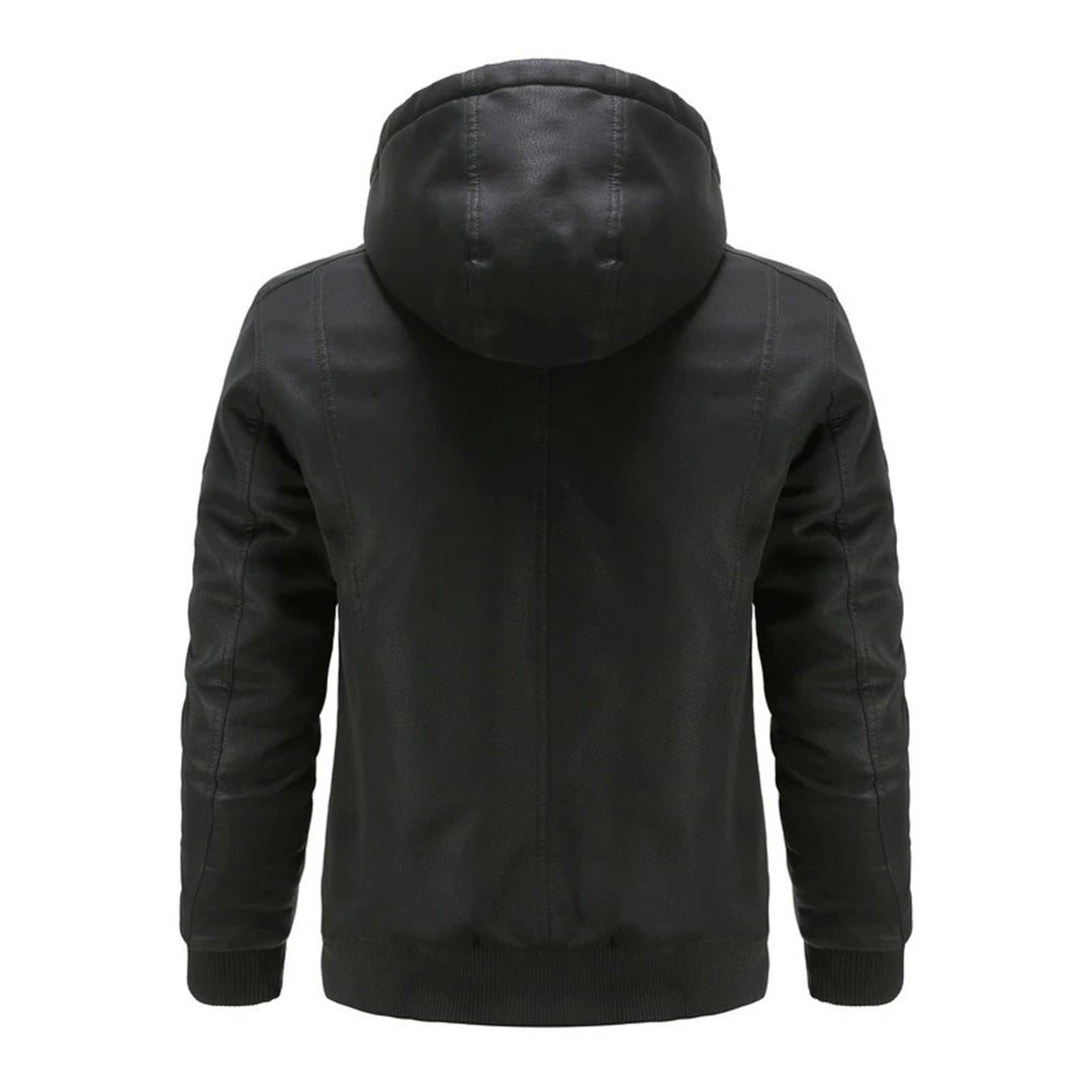 Darryl - Hooded Leather Jacket