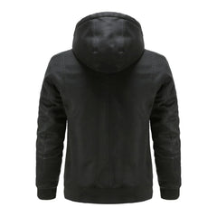 Darryl - Hooded Leather Jacket