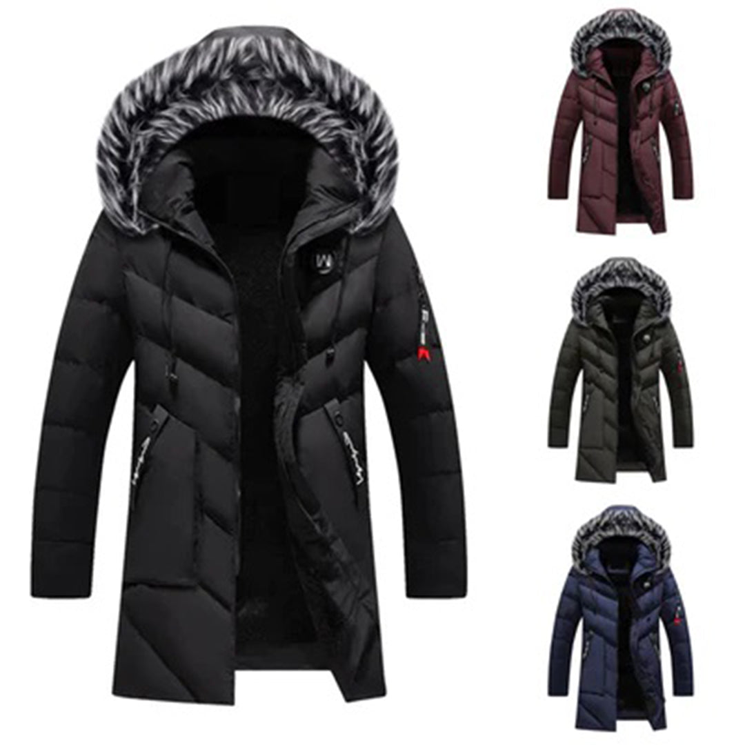 Bennett - Long Padded Coat with Fur Hood