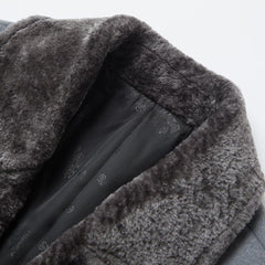 Douglas - Long Coat with Velvet Trim