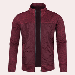 Bradley - Zip Neck Knit Jacket — Bordeaux