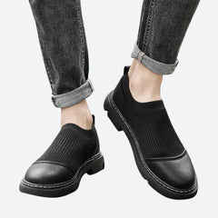 Marshall - Knit Sock Shoes with Cap — Black