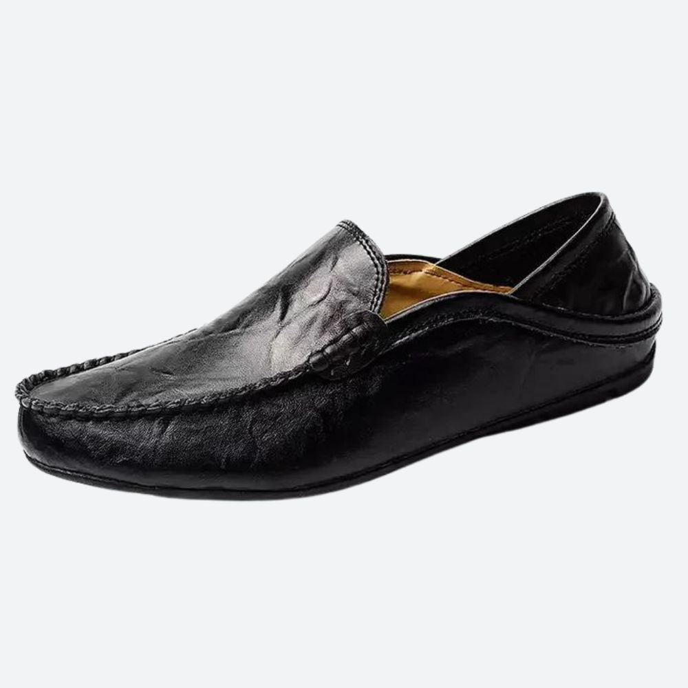 Stephen - Soft Leather Moccasins — Black