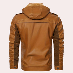 Reuben - Tan Leather Biker Jacket